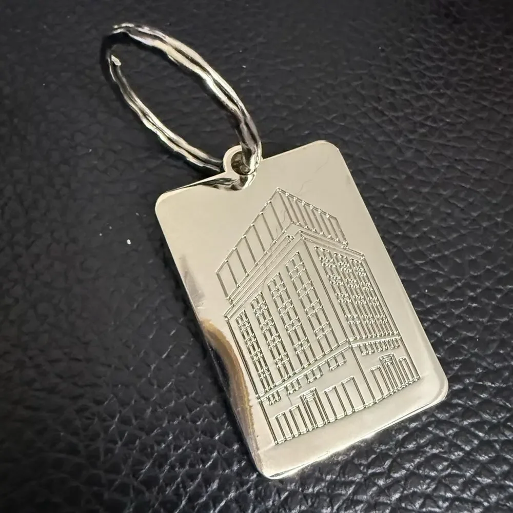 Tiffany & Co. Silver Rectangular Keychain